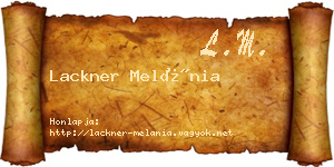 Lackner Melánia névjegykártya